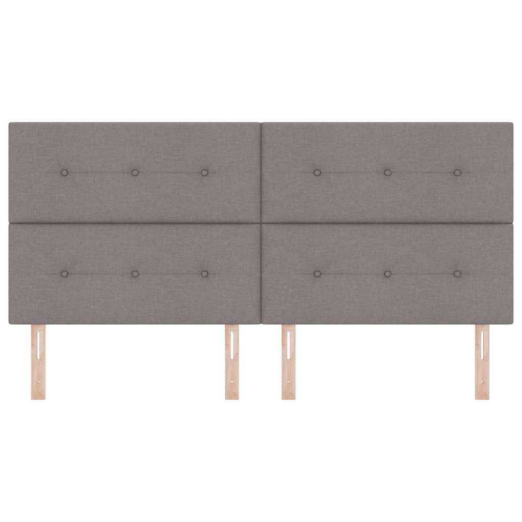 vidaXL LED κεφαλάρι Taupe ύφασμα