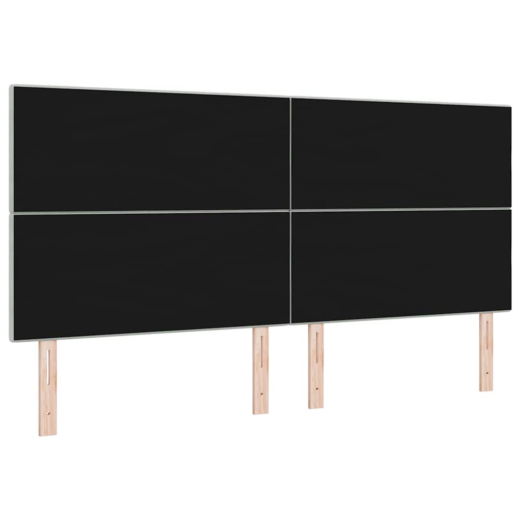 vidaXL LED κεφαλάρι με LED ταινίες φωτός Ανοιχτό γκρι 200 cm Βελούδο