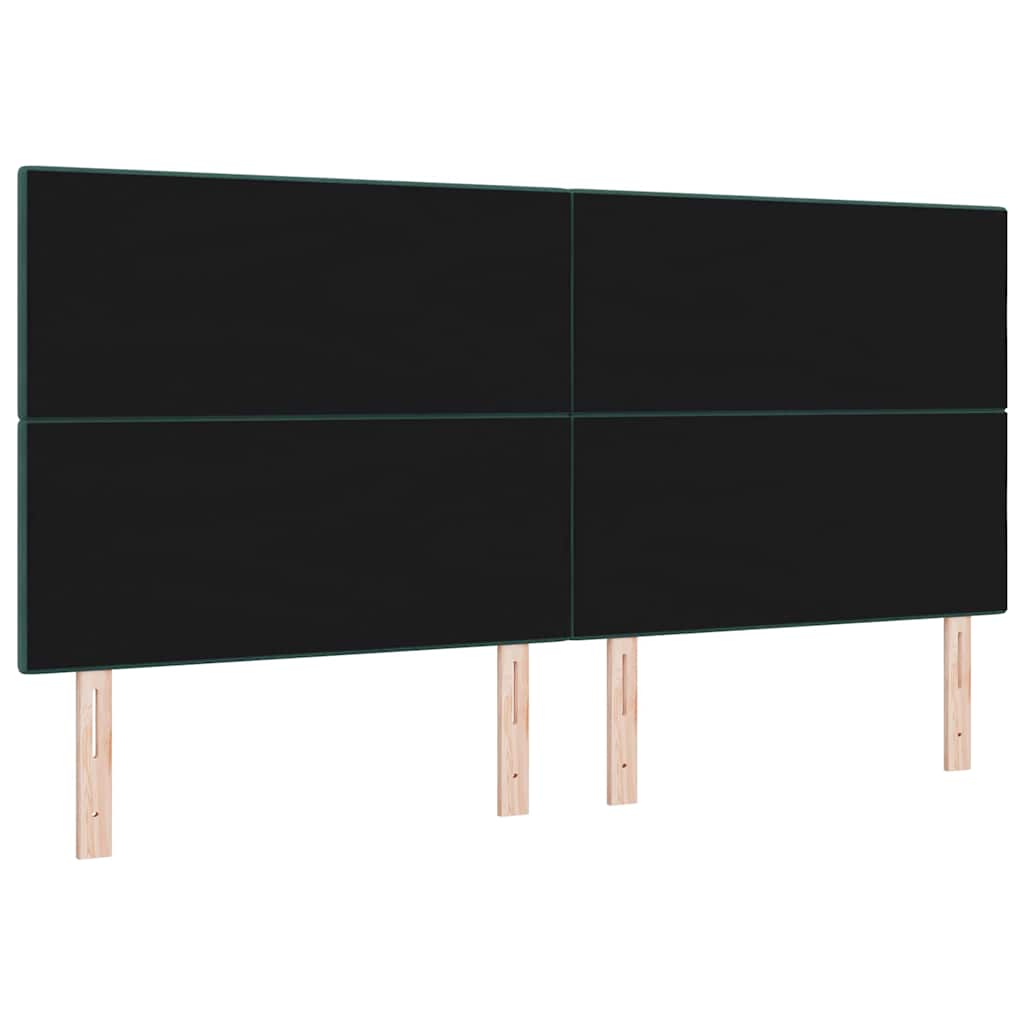 vidaXL LED κεφαλάρι με LED ταινίες φωτός Πράσινο 200 cm Βελούδο