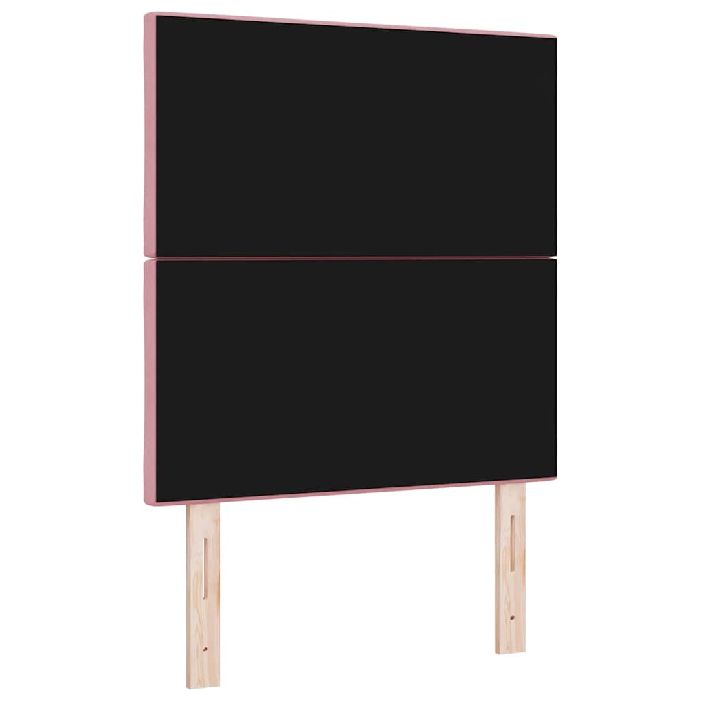 vidaXL LED κεφαλάρι Ροζ 80 cm Βελούδο
