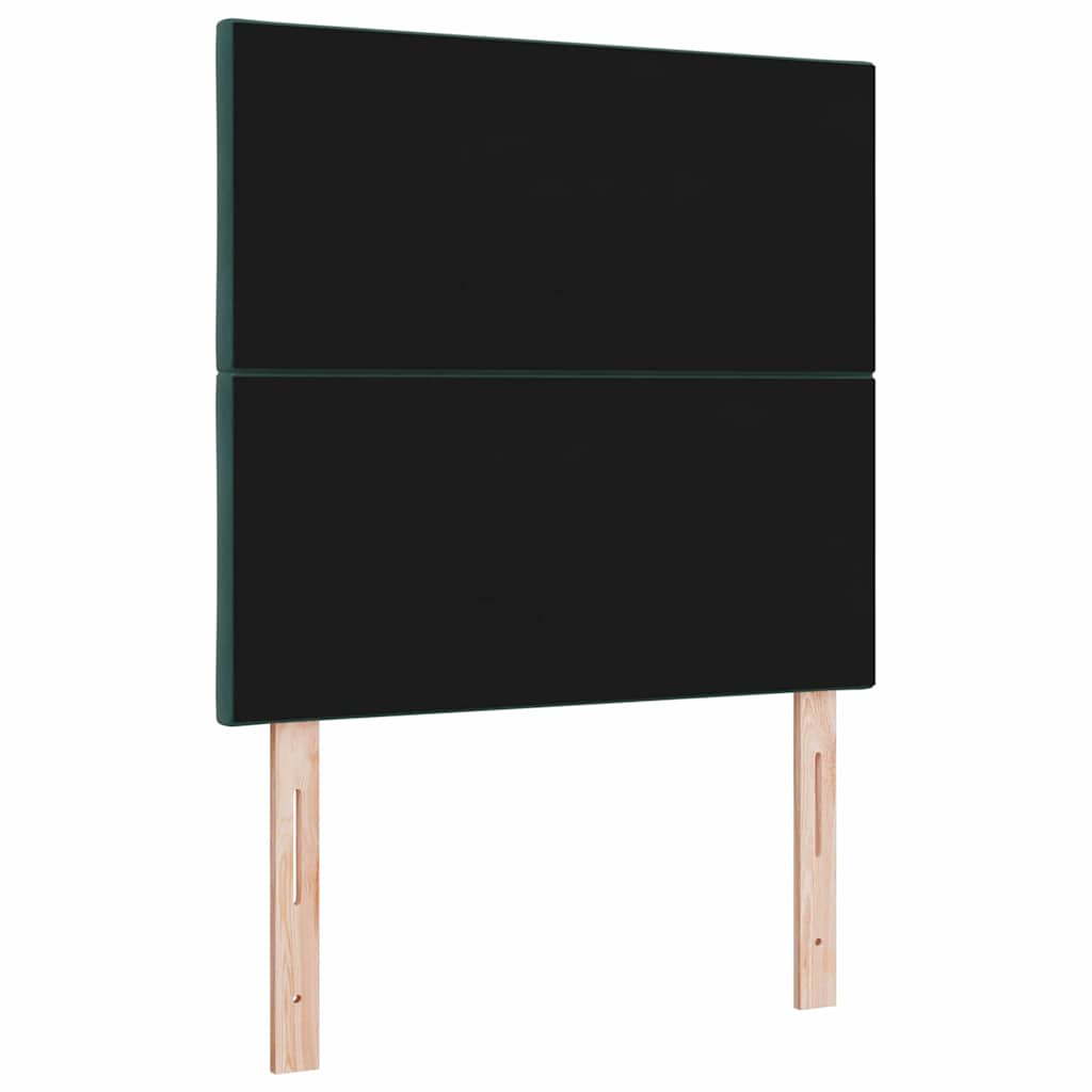 vidaXL LED κεφαλάρι Σκούρο Πράσινο 90 cm Βελούδο