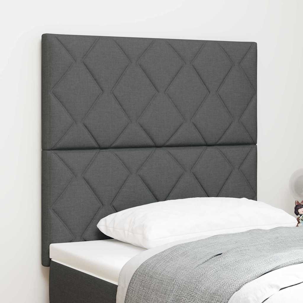 vidaXL LED κεφαλάρι Γκρι 100 cm ύφασμα