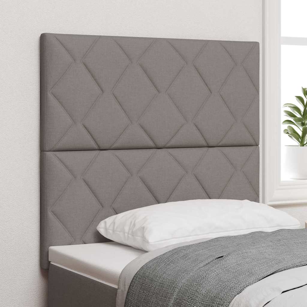 vidaXL LED κεφαλάρι Taupe ύφασμα