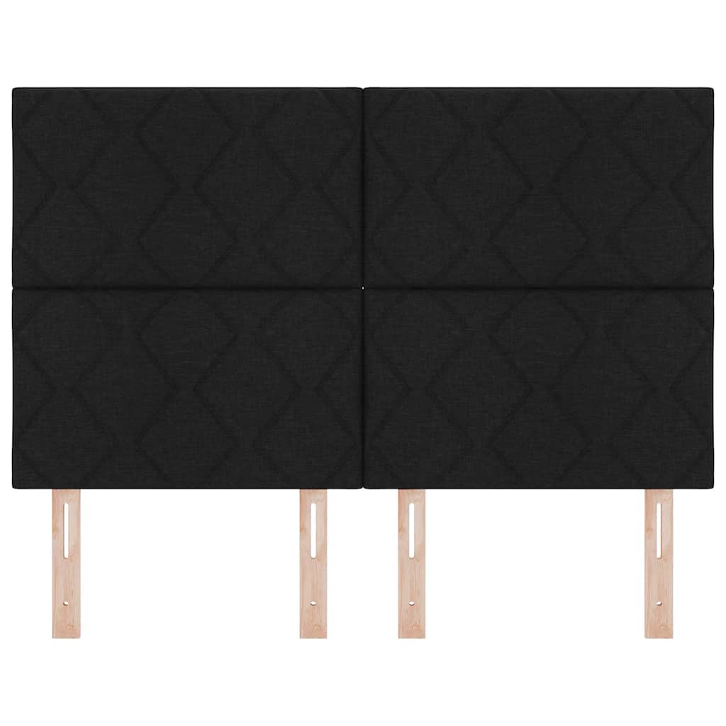 vidaXL LED κεφαλάρι Μαύρο 160 cm ύφασμα