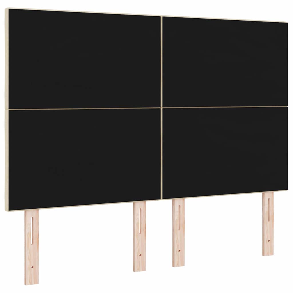 vidaXL LED κεφαλάρι Κρεμ 160 cm ύφασμα