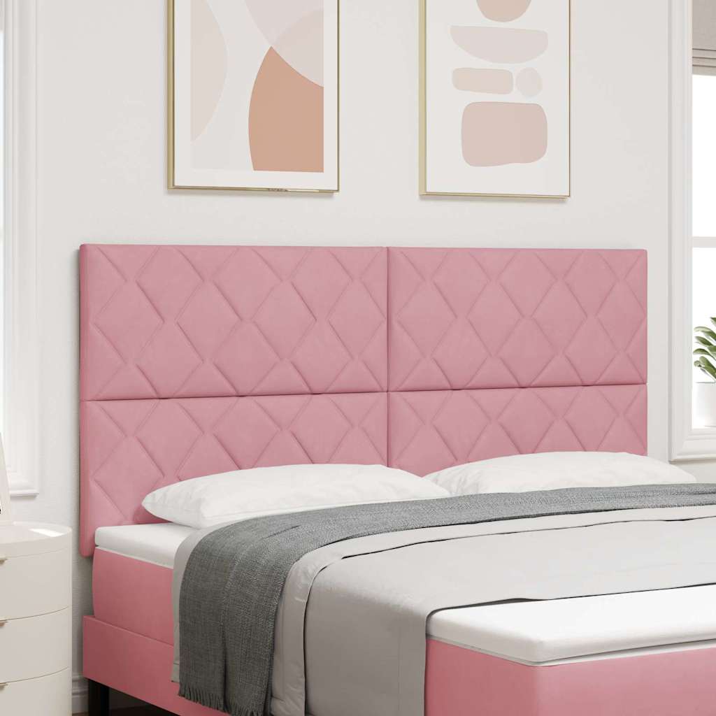 vidaXL LED κεφαλάρι Ροζ 180 cm Βελούδο