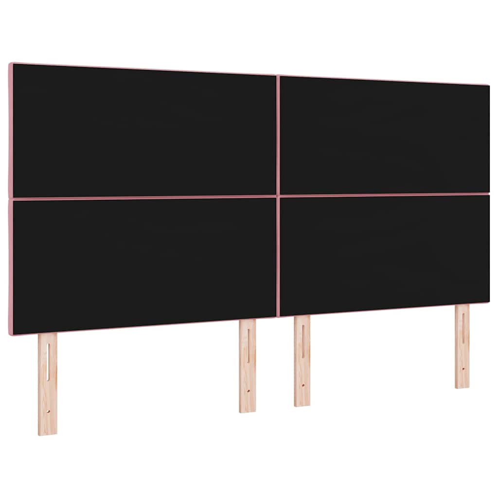 vidaXL LED κεφαλάρι Ροζ 180 cm Βελούδο