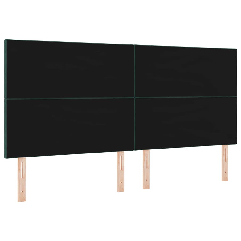 vidaXL LED κεφαλάρι Σκούρο Πράσινο 200 cm Βελούδο