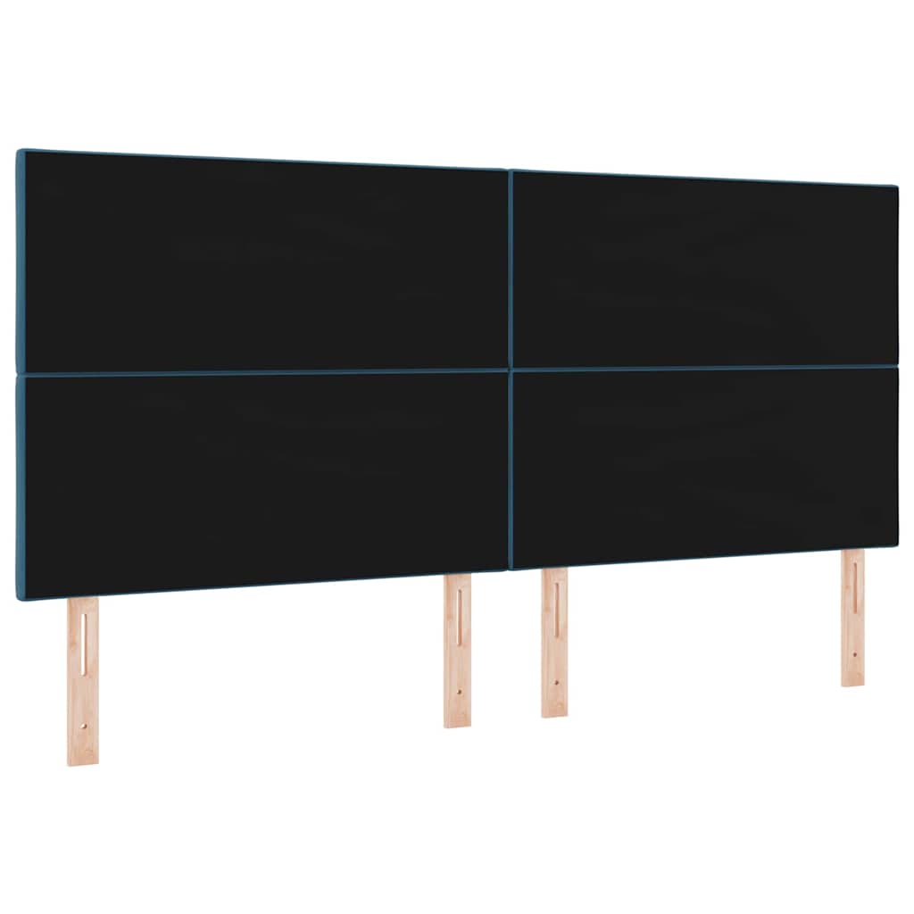 vidaXL LED κεφαλάρι Σκούρο Μπλε 200 cm Βελούδο