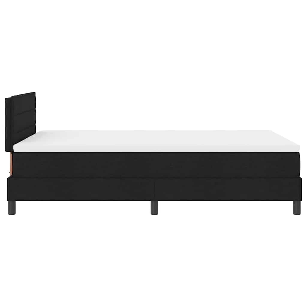 vidaXL Κρεβάτι με ελατήρια με κεφαλάρι Μαύρο 120 x 200 cm ύφασμα