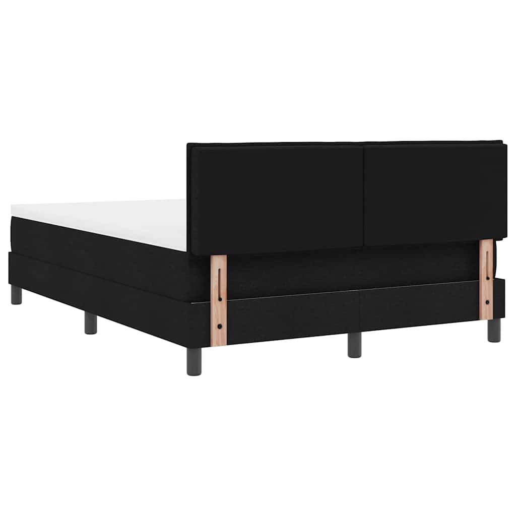 vidaXL Κρεβάτι με ελατήρια με στρώμα Μαύρο 160 x 200 cm ύφασμα