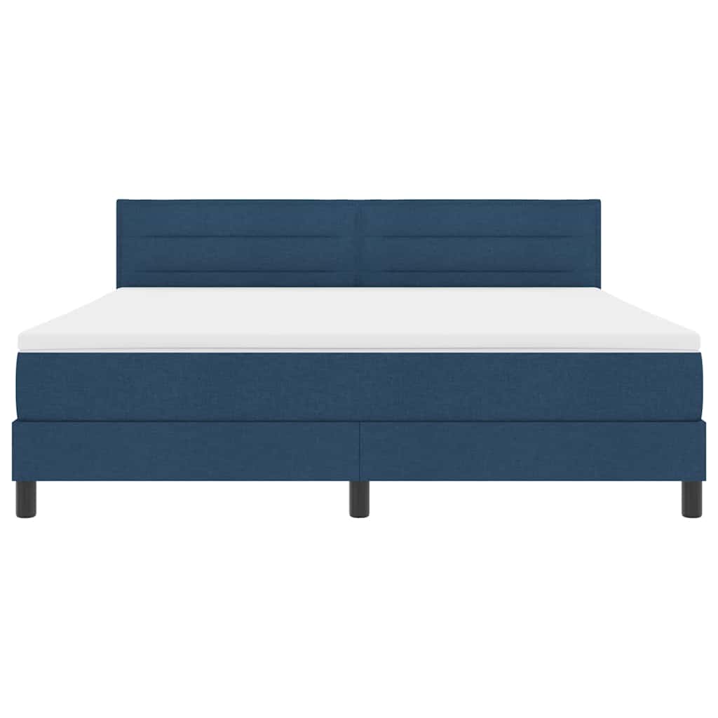 vidaXL Κρεβάτι με ελατήρια με κεφαλάρι Μπλε 180 x 200 cm ύφασμα