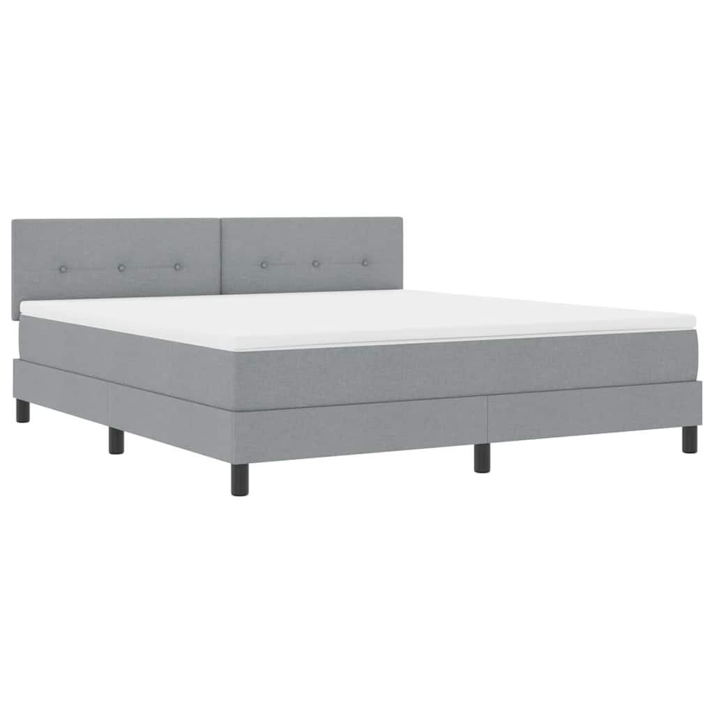 vidaXL Κρεβάτι με ελατήρια Ανοιχτό γκρι 180 x 200 cm ύφασμα