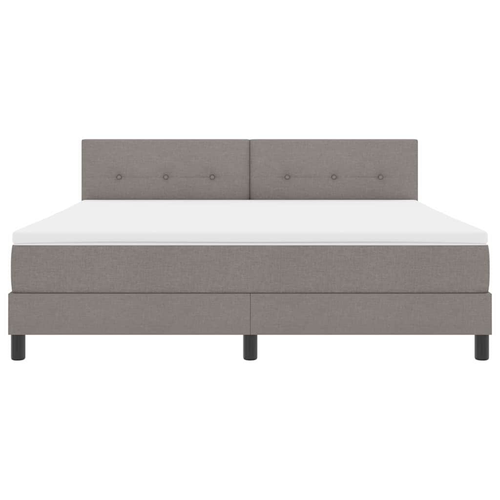 vidaXL Κρεβάτι με ελατήρια με κεφαλάρι Taupe 180 x 200 cm ύφασμα