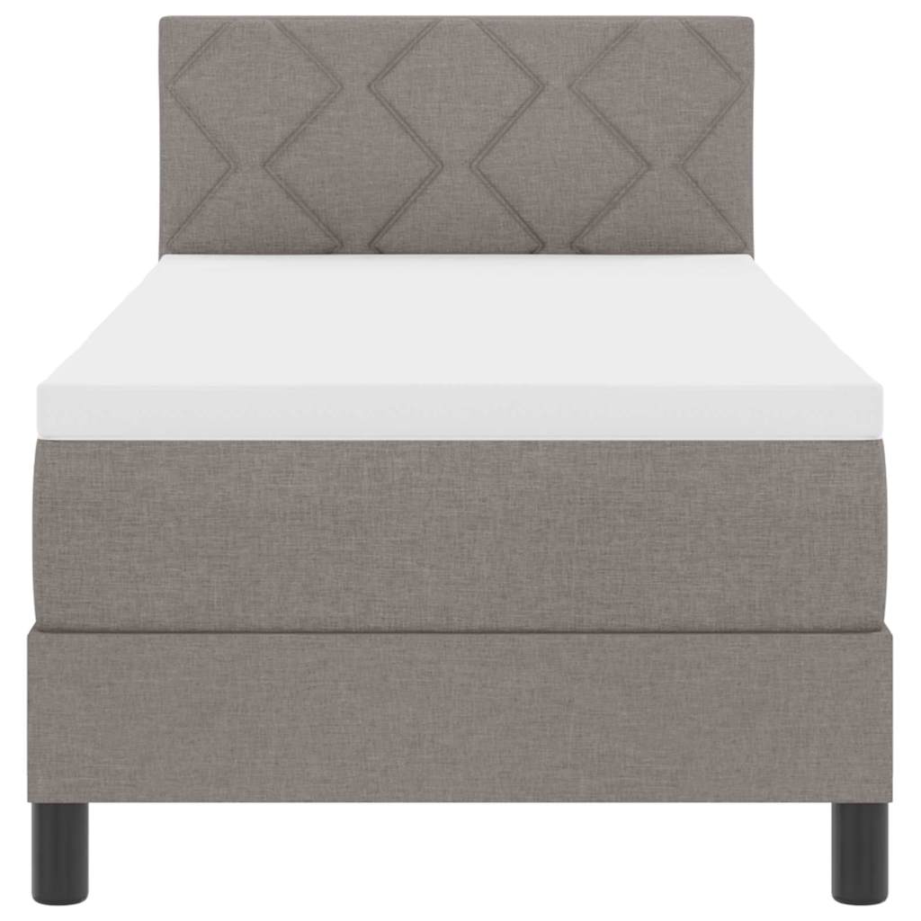 vidaXL Κρεβάτι με ελατήρια με κεφαλάρι Taupe 80 x 200 cm ύφασμα