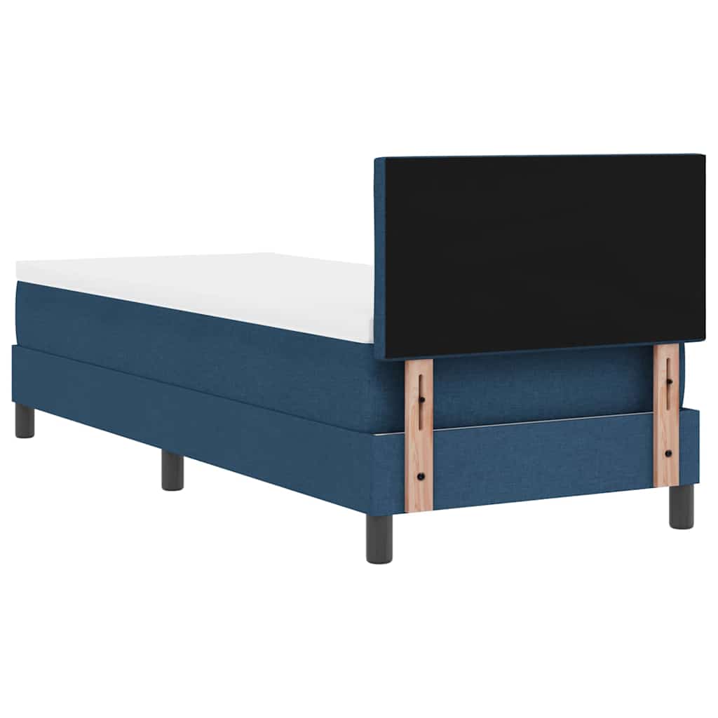 vidaXL Κρεβάτι με ελατήρια με κεφαλάρι Μπλε 80 x 200 cm ύφασμα