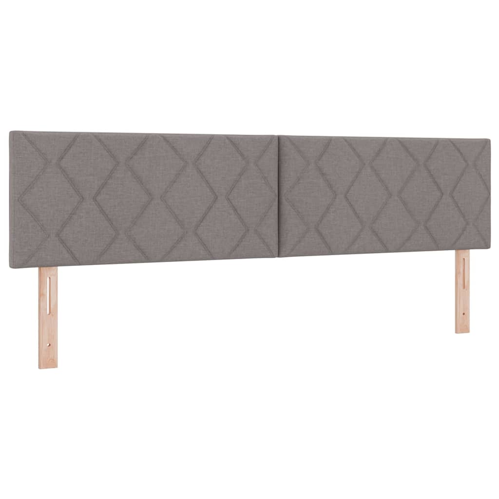 vidaXL Κρεβάτι με ελατήρια με κεφαλάρι Taupe 180 x 200 cm ύφασμα
