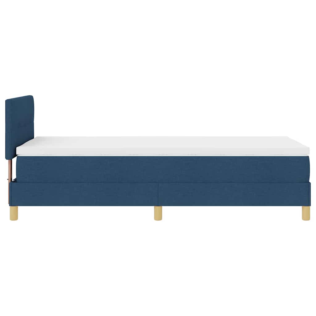 vidaXL Κρεβάτι με ελατήρια με μαξιλάρι Μπλε 80 x 200 cm ύφασμα