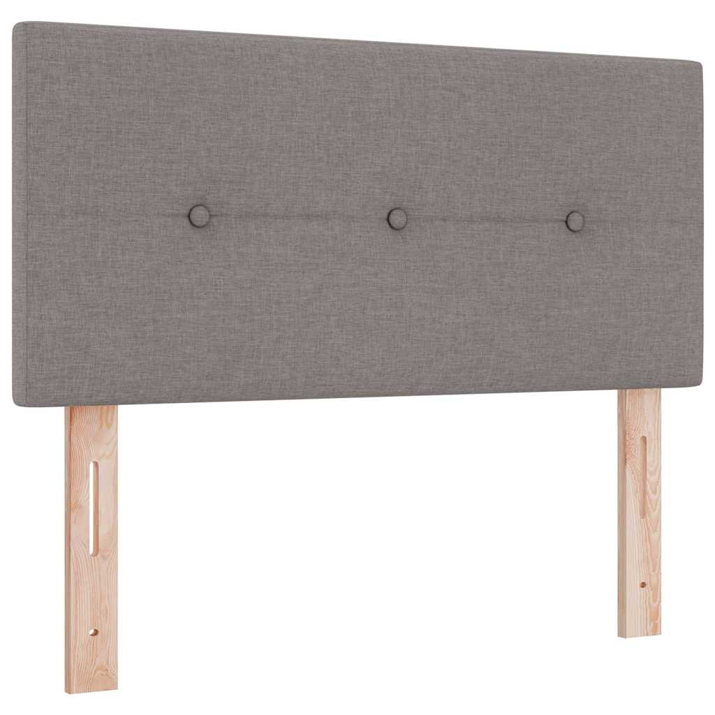 vidaXL Κρεβάτι με ελατήρια με μαξιλάρι Taupe 90 x 190 cm ύφασμα
