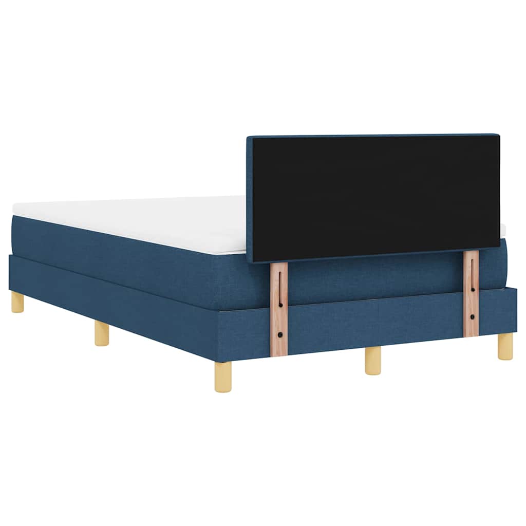 vidaXL Κρεβάτι με ελατήρια με μαξιλάρι Μπλε 120 x 200 cm ύφασμα