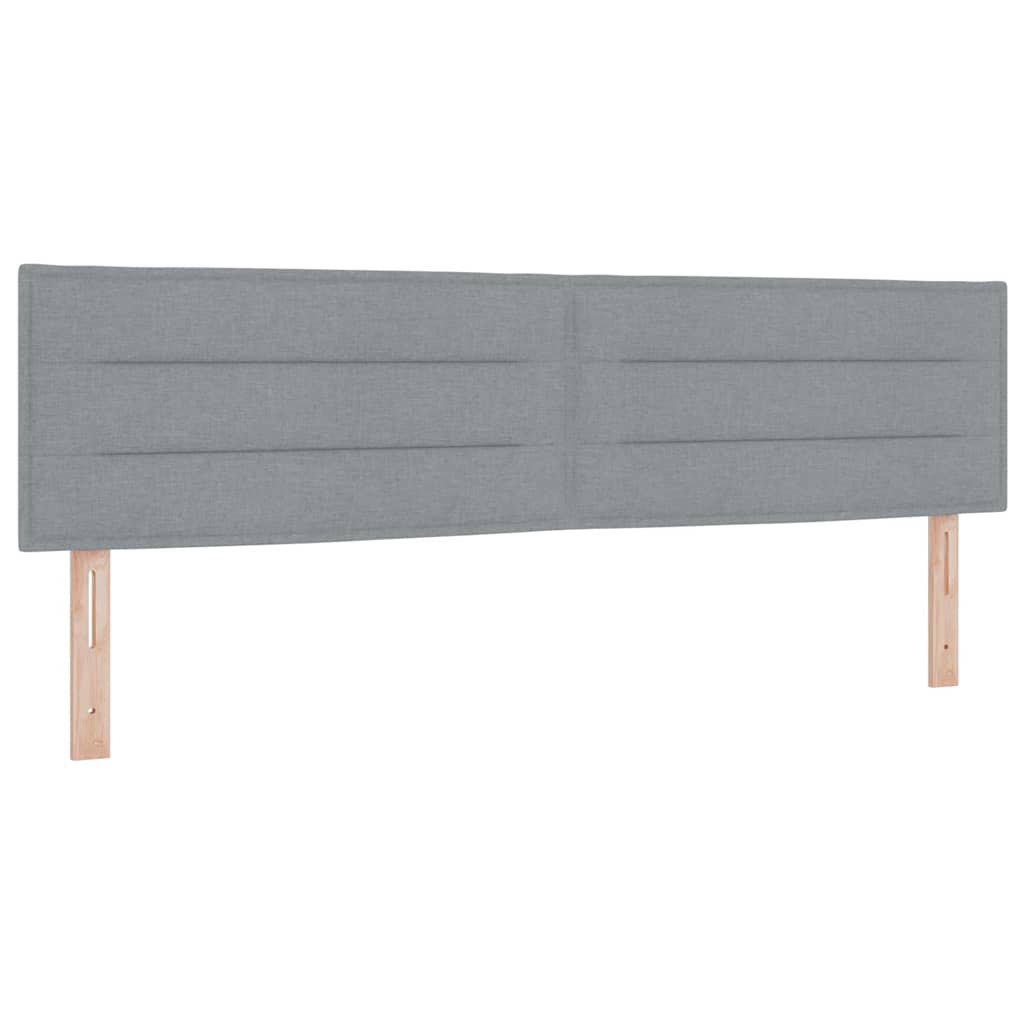 vidaXL Κρεβάτι με ελατήρια Ανοιχτό γκρι 180 x 200 cm ύφασμα