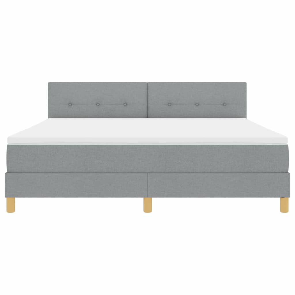 vidaXL Κρεβάτι με ελατήρια Ανοιχτό γκρι 180 x 200 cm ύφασμα