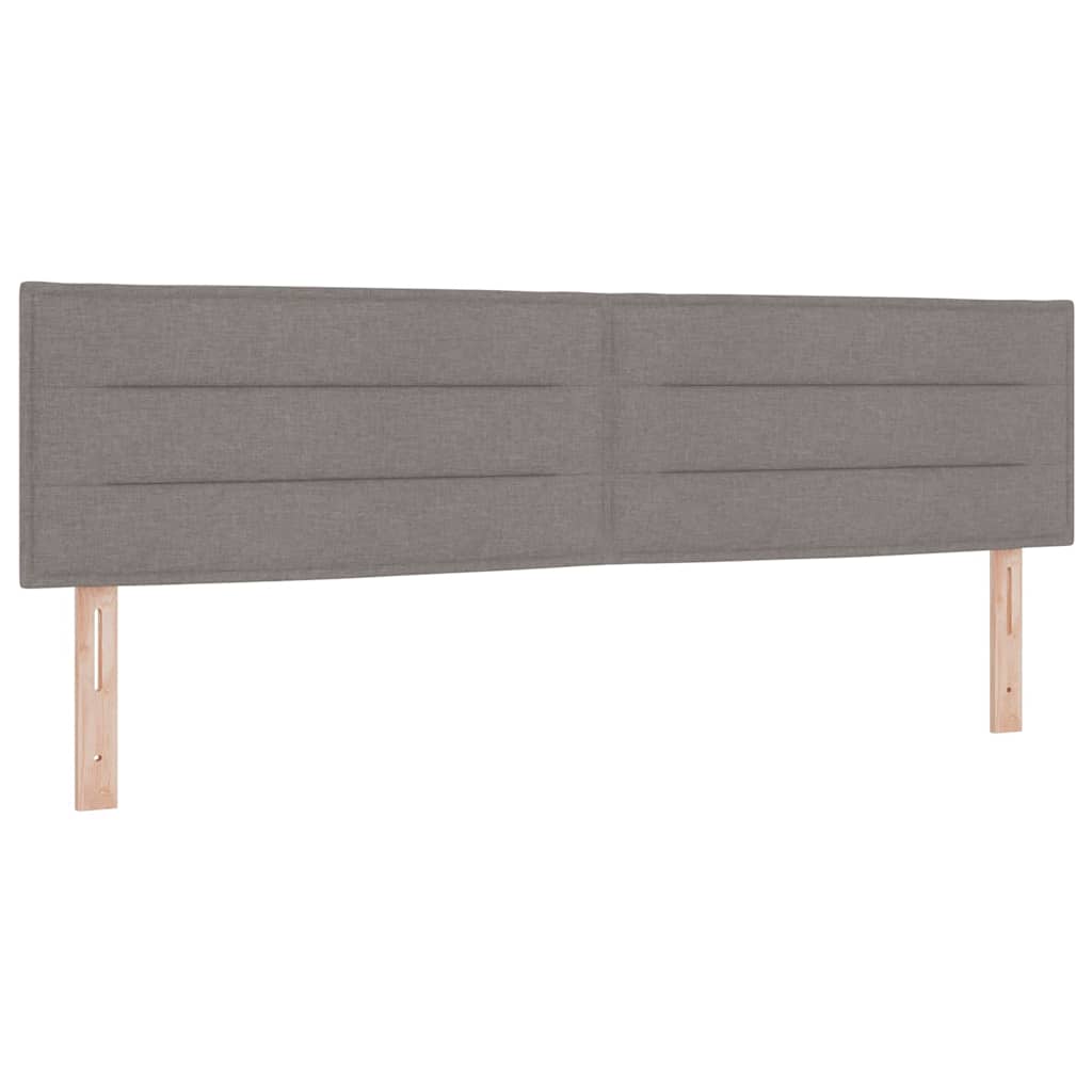vidaXL Κρεβάτι με ελατήρια με μαξιλάρι Taupe 180 x 200 cm ύφασμα