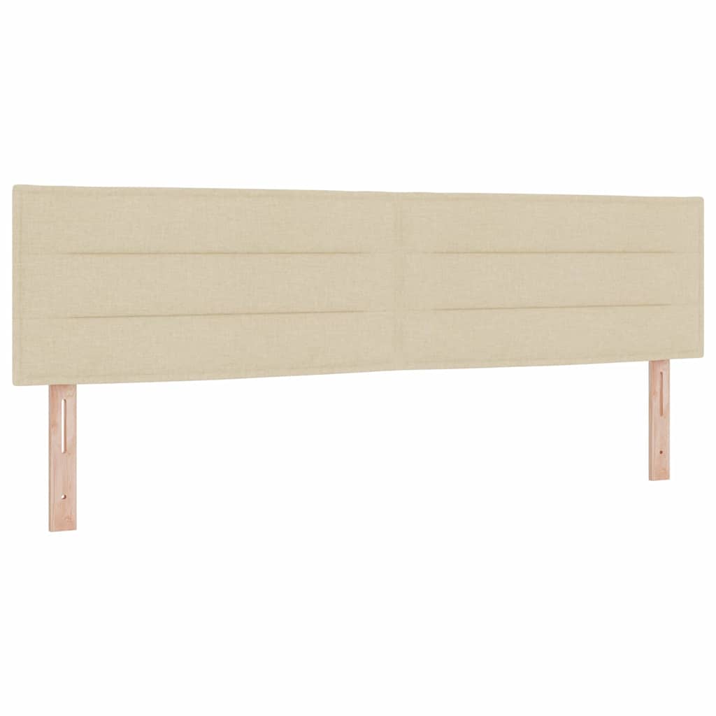 vidaXL Κρεβάτι με ελατήρια με μαξιλάρι Κρεμ 180 x 200 cm ύφασμα