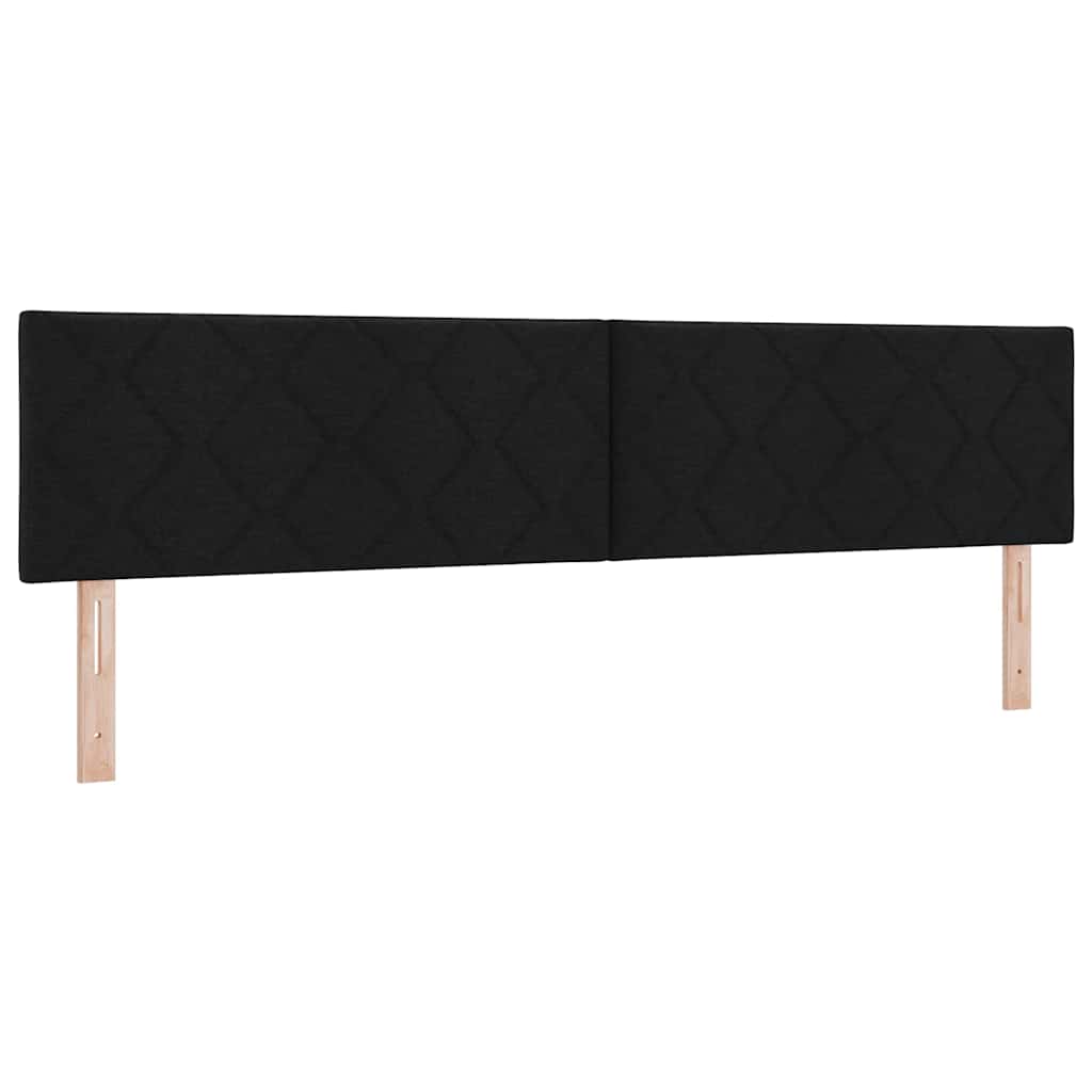 vidaXL Κρεβάτι με ελατήρια με μαξιλάρι Μαύρο 200 x 200 cm ύφασμα