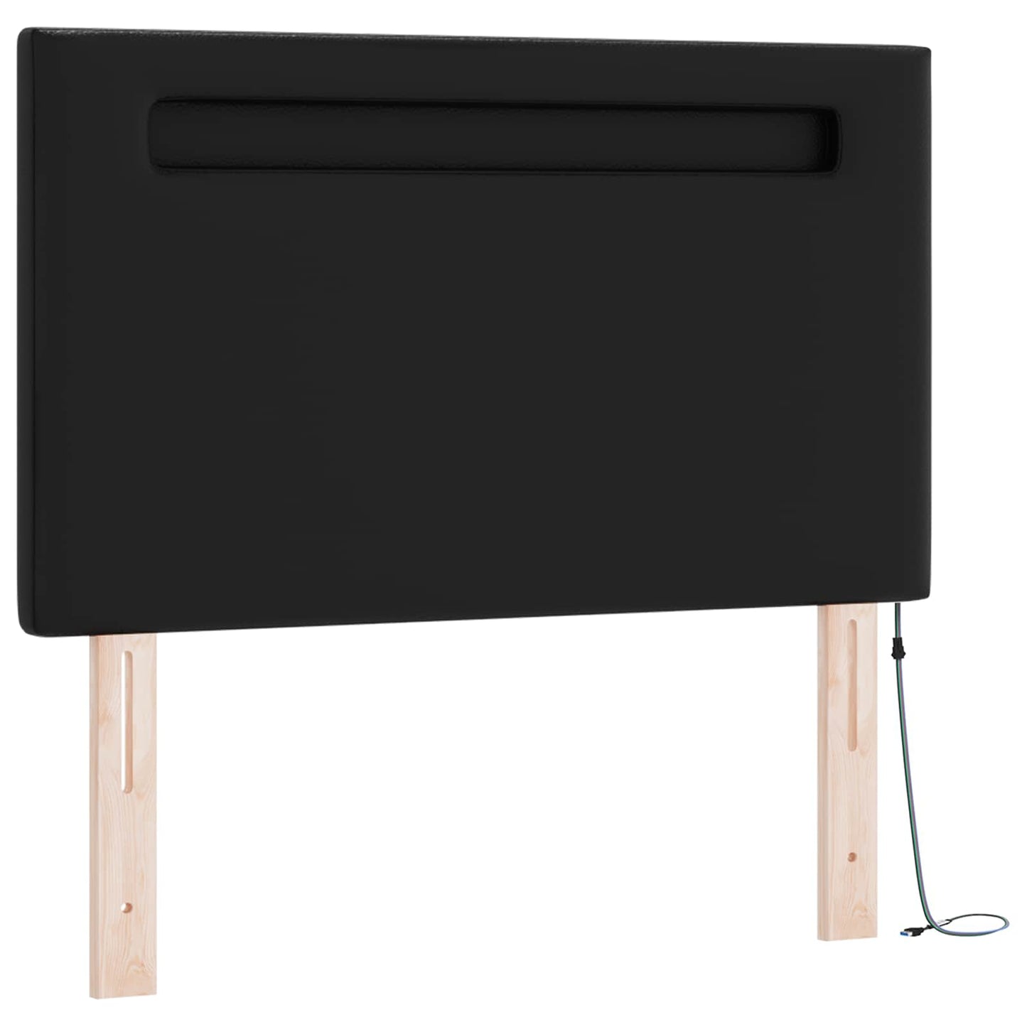 vidaXL Κρεβάτι με ελατήρια με στρώμα Μαύρο 120 x 190 cm Τεχνητό δέρμα