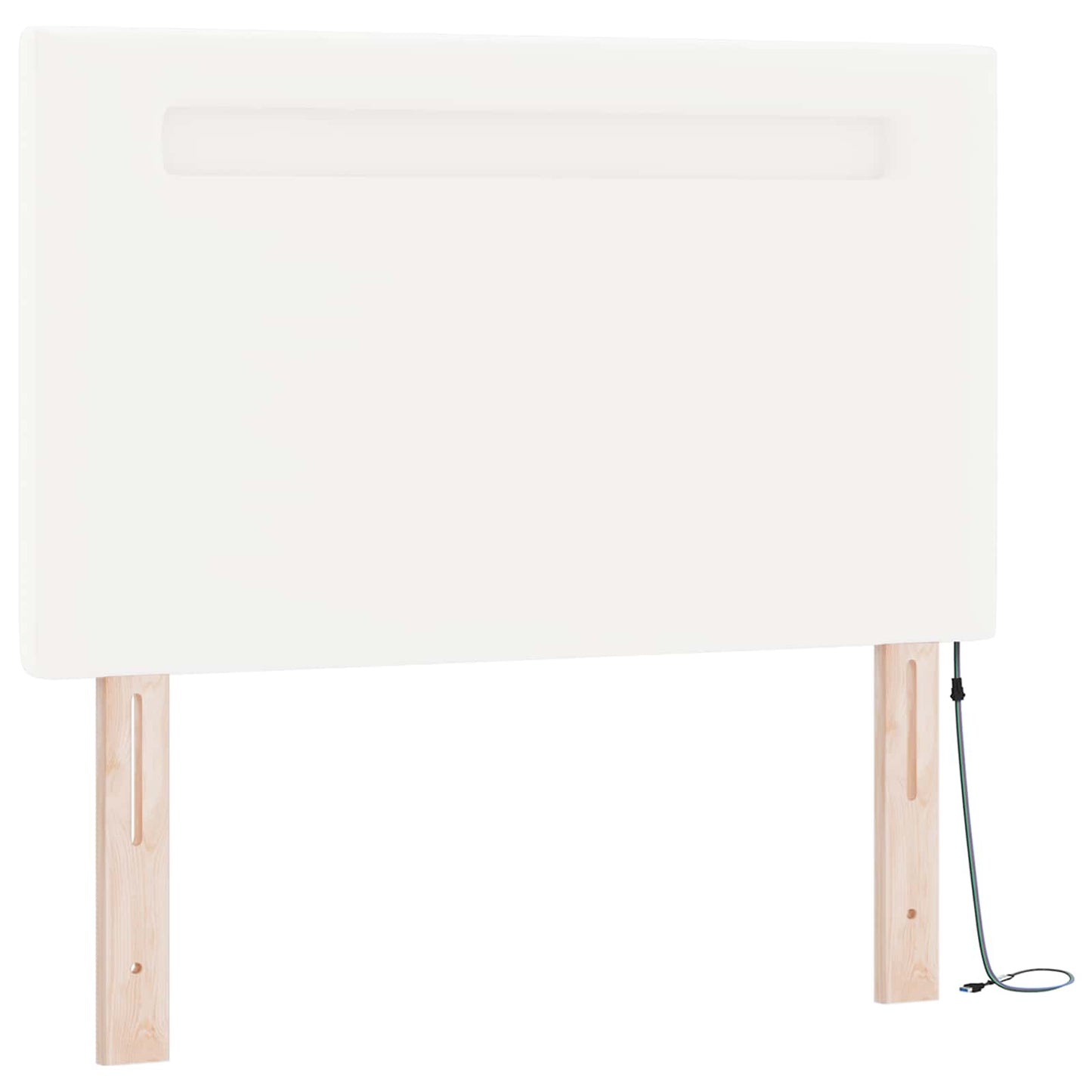 vidaXL Κρεβάτι με ελατήρια με στρώμα Λευκό 120 x 190 cm Τεχνητό δέρμα