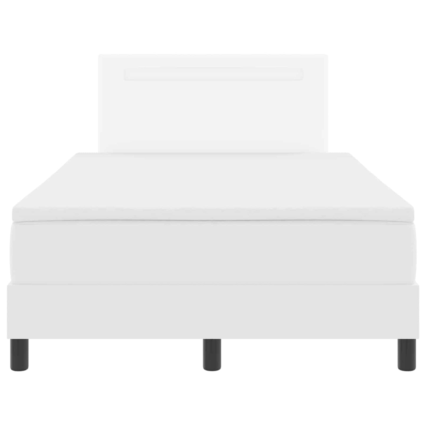 vidaXL Κρεβάτι με ελατήρια με στρώμα Λευκό 120 x 200 cm Τεχνητό δέρμα