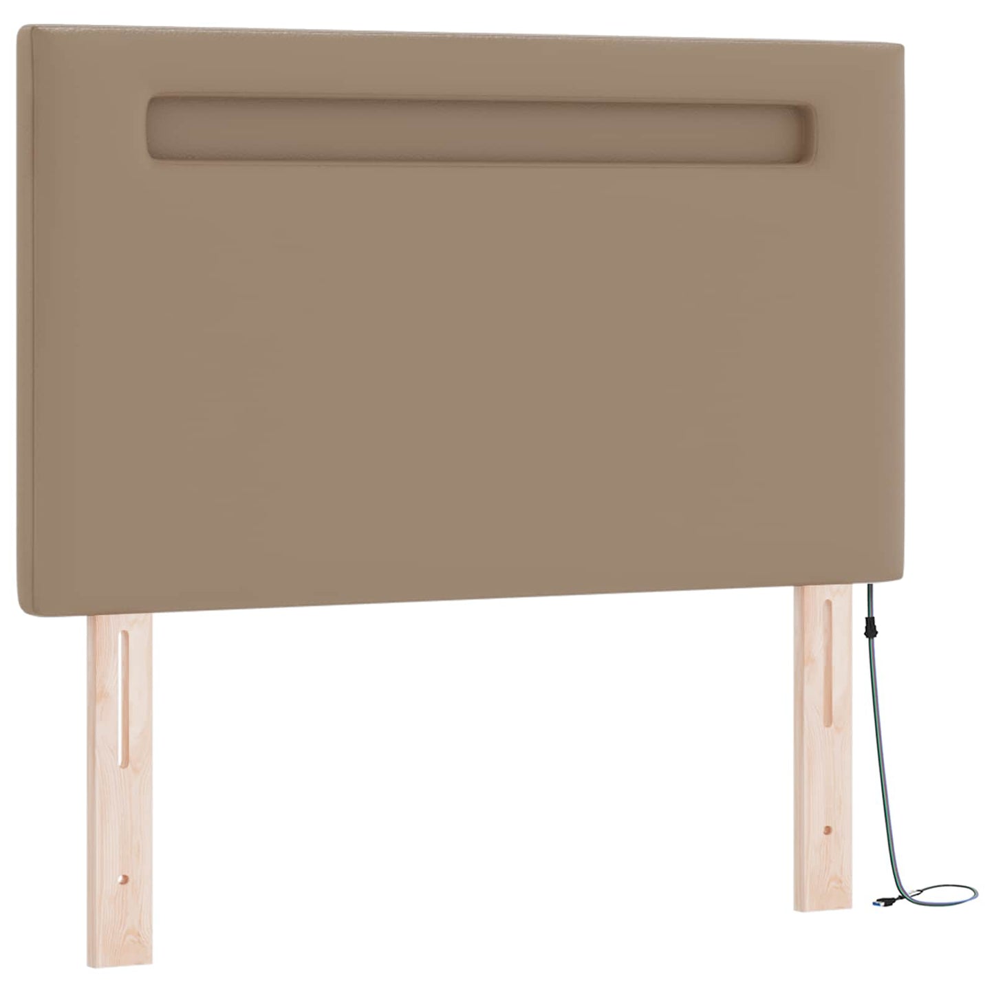 vidaXL Κρεβάτι με ελατήρια Καπουτσίνο 120 x 200 cm Τεχνητό δέρμα