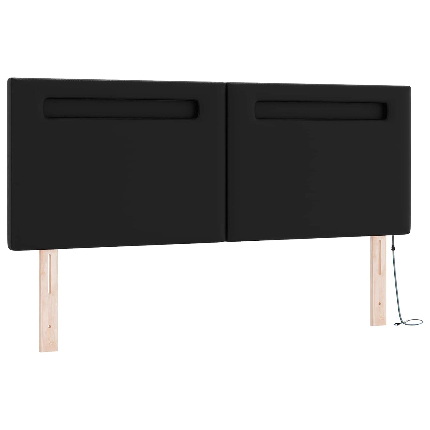 vidaXL Κρεβάτι με ελατήρια με στρώμα Μαύρο 140 x 190 cm Τεχνητό δέρμα