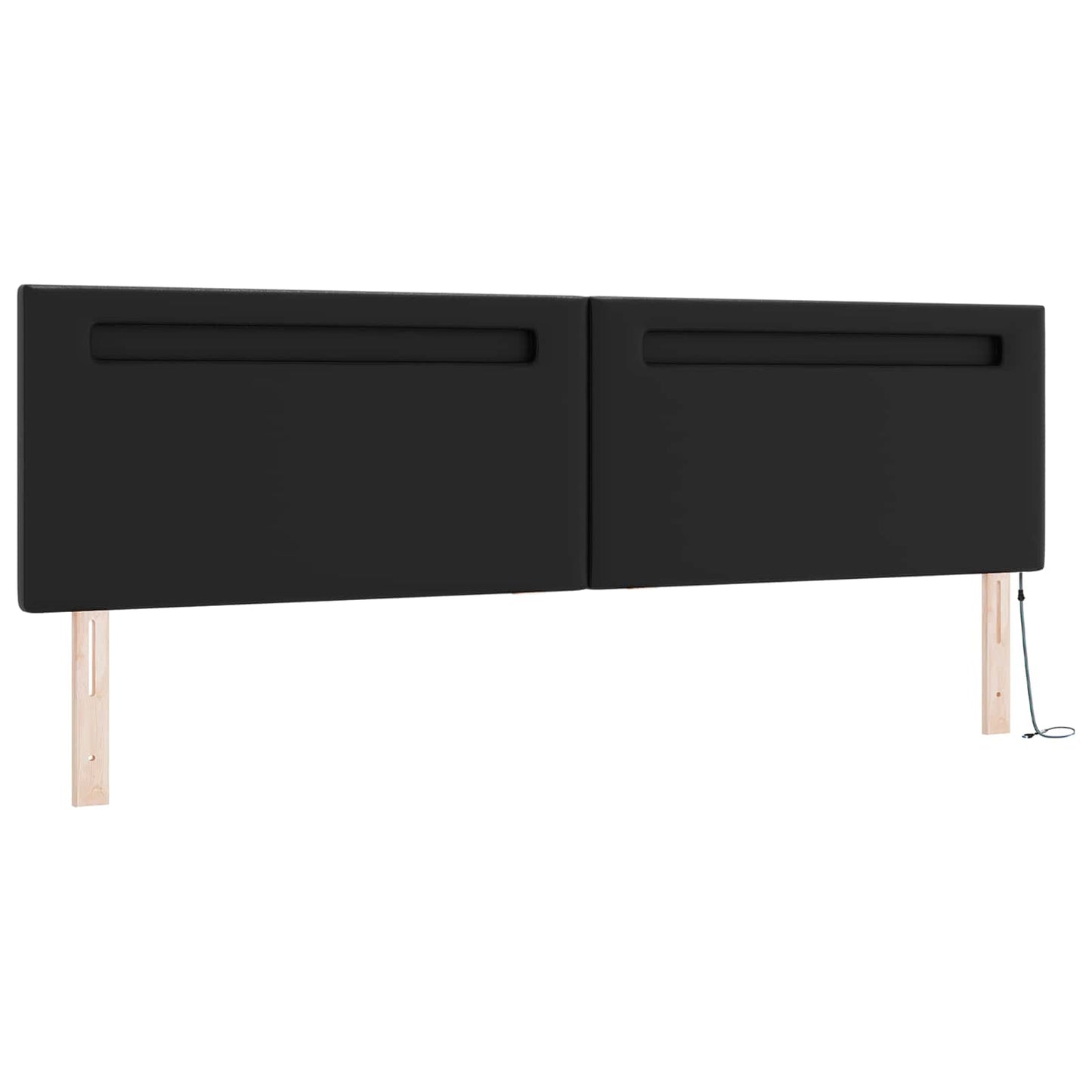vidaXL Κρεβάτι με ελατήρια με στρώμα Μαύρο 200 x 200 cm Τεχνητό δέρμα