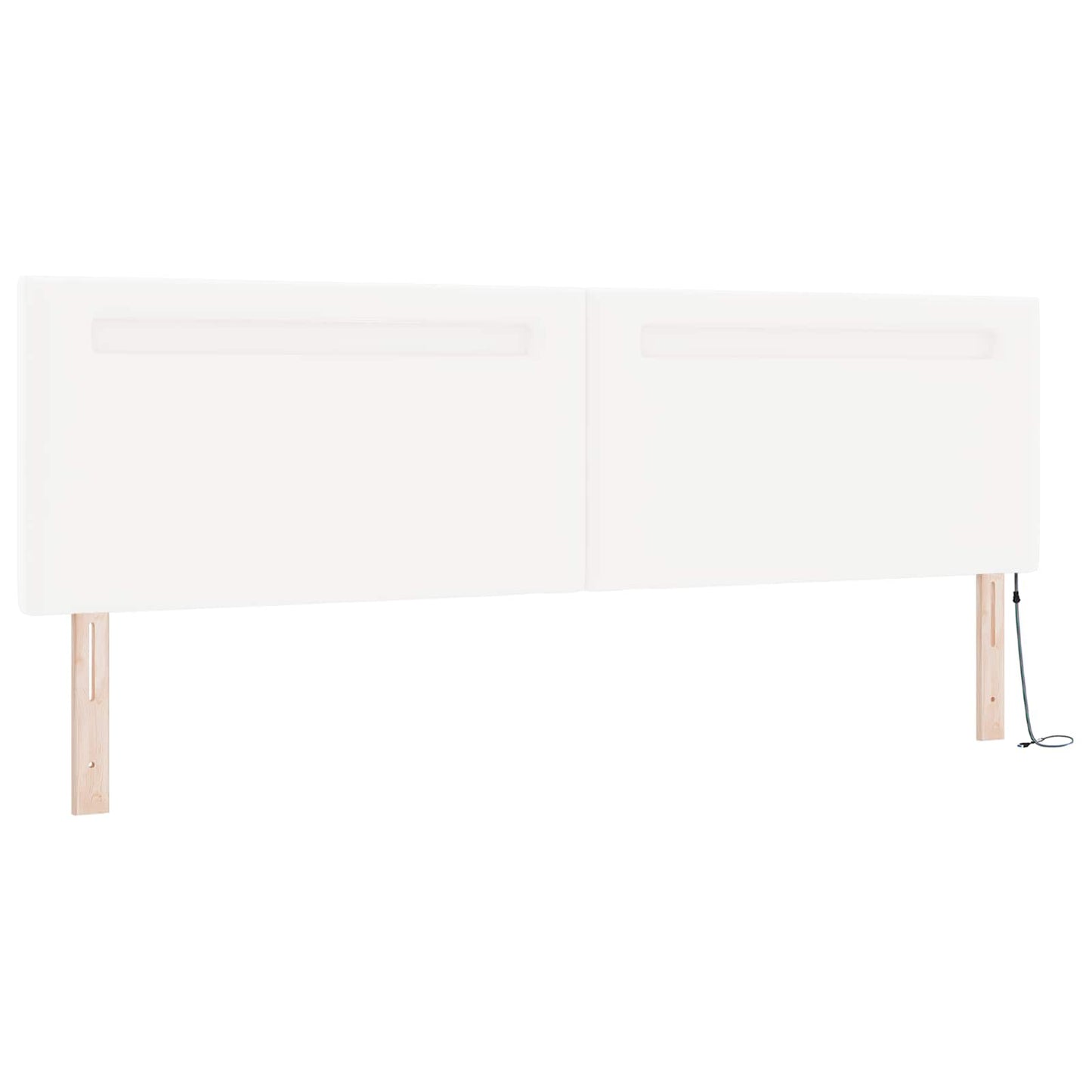 vidaXL Κρεβάτι με ελατήρια με στρώμα Λευκό 200 x 200 cm Τεχνητό δέρμα