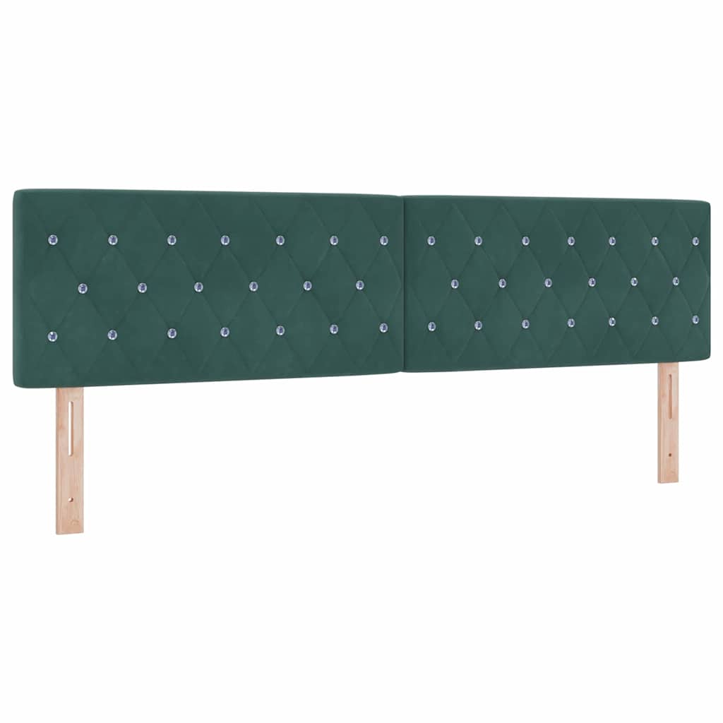 vidaXL Κρεβάτι με ελατήρια Σκούρο Πράσινο 180 x 200 cm Βελούδο