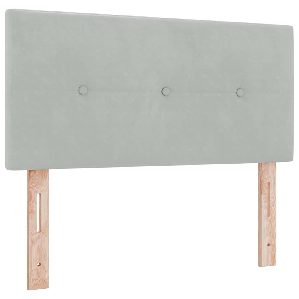 vidaXL Κρεβάτι με ελατήρια Ανοιχτό γκρι 80 x 200 cm Βελούδο
