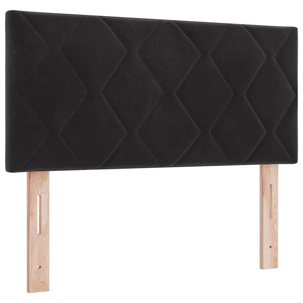 vidaXL Κρεβάτι Box Spring με Στρώμα Μαύρο Μονό Βελούδο