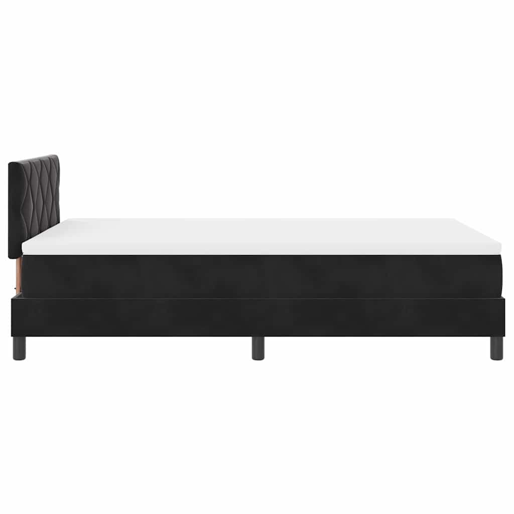 vidaXL Κρεβάτι με ελατήρια με κεφαλάρι Μαύρο 120 x 200 cm Βελούδο