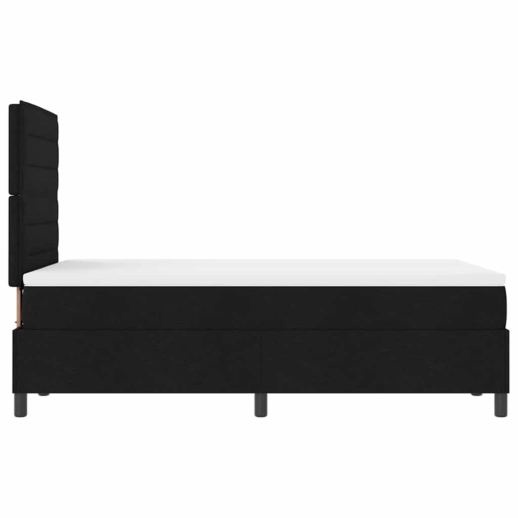 vidaXL Κρεβάτι με ελατήρια με στρώμα Μαύρο 120 x 190 cm ύφασμα