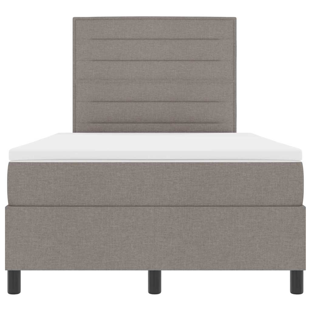 vidaXL Κρεβάτι με ελατήρια με στρώμα Taupe 120 x 200 cm ύφασμα