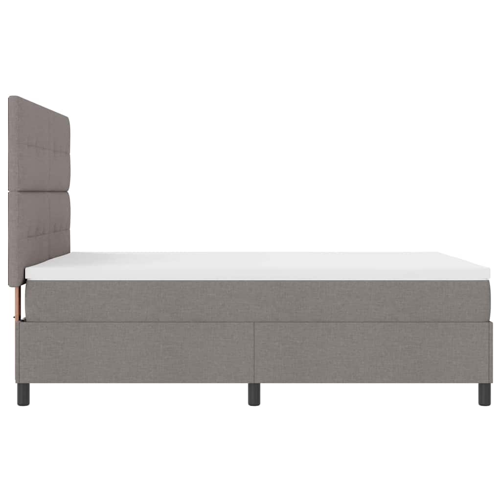 vidaXL Κρεβάτι με ελατήρια με στρώμα Taupe 160 x 200 cm ύφασμα