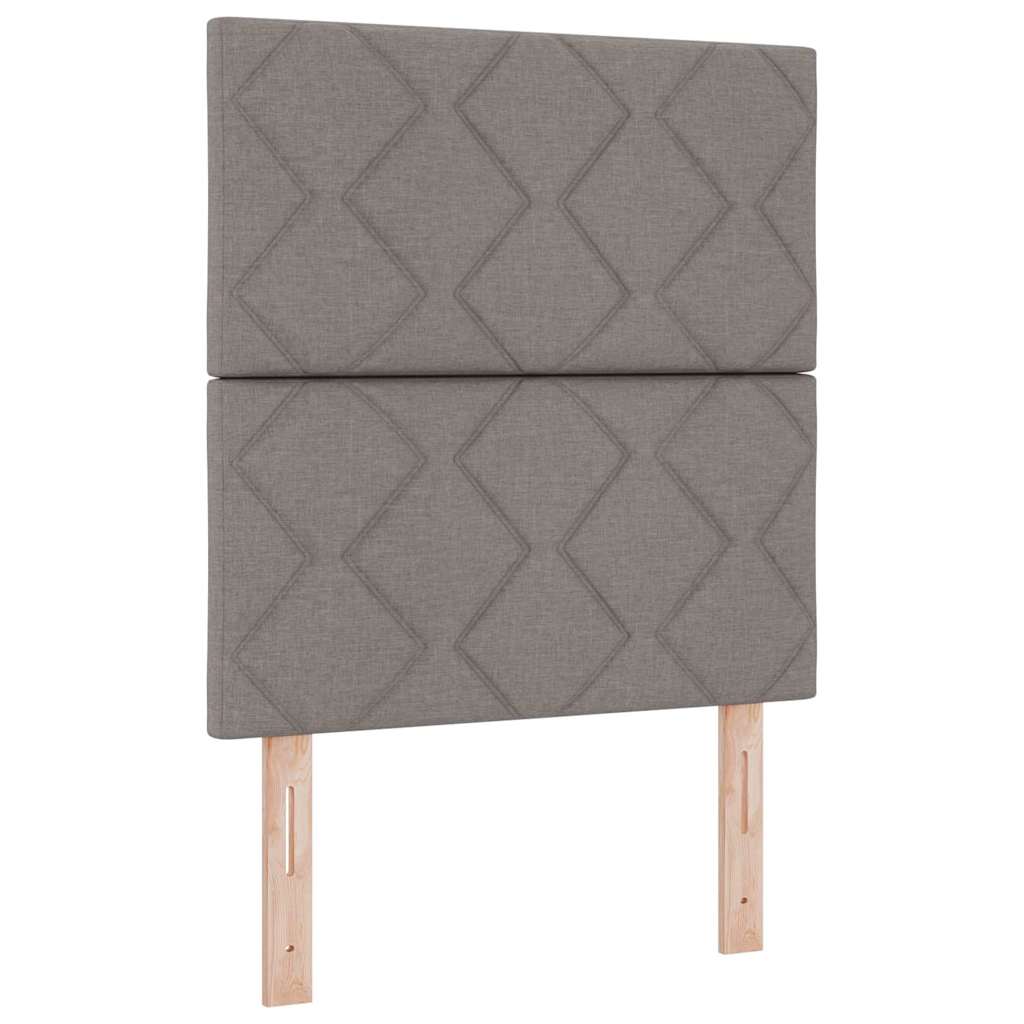 vidaXL Κρεβάτι με ελατήρια με κεφαλάρι Taupe 80 x 200 cm ύφασμα