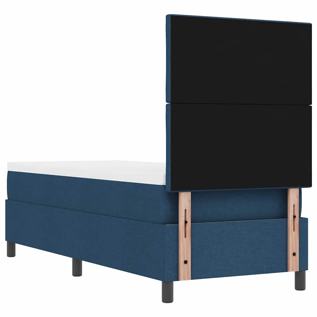 vidaXL Κρεβάτι με ελατήρια με κεφαλάρι Μπλε 80 x 200 cm ύφασμα