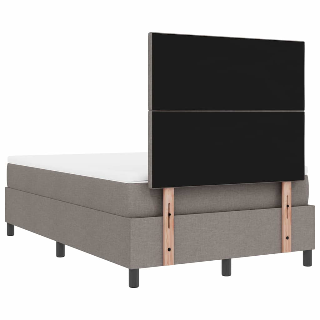 vidaXL Κρεβάτι με ελατήρια με κεφαλάρι Taupe 120 x 190 cm ύφασμα