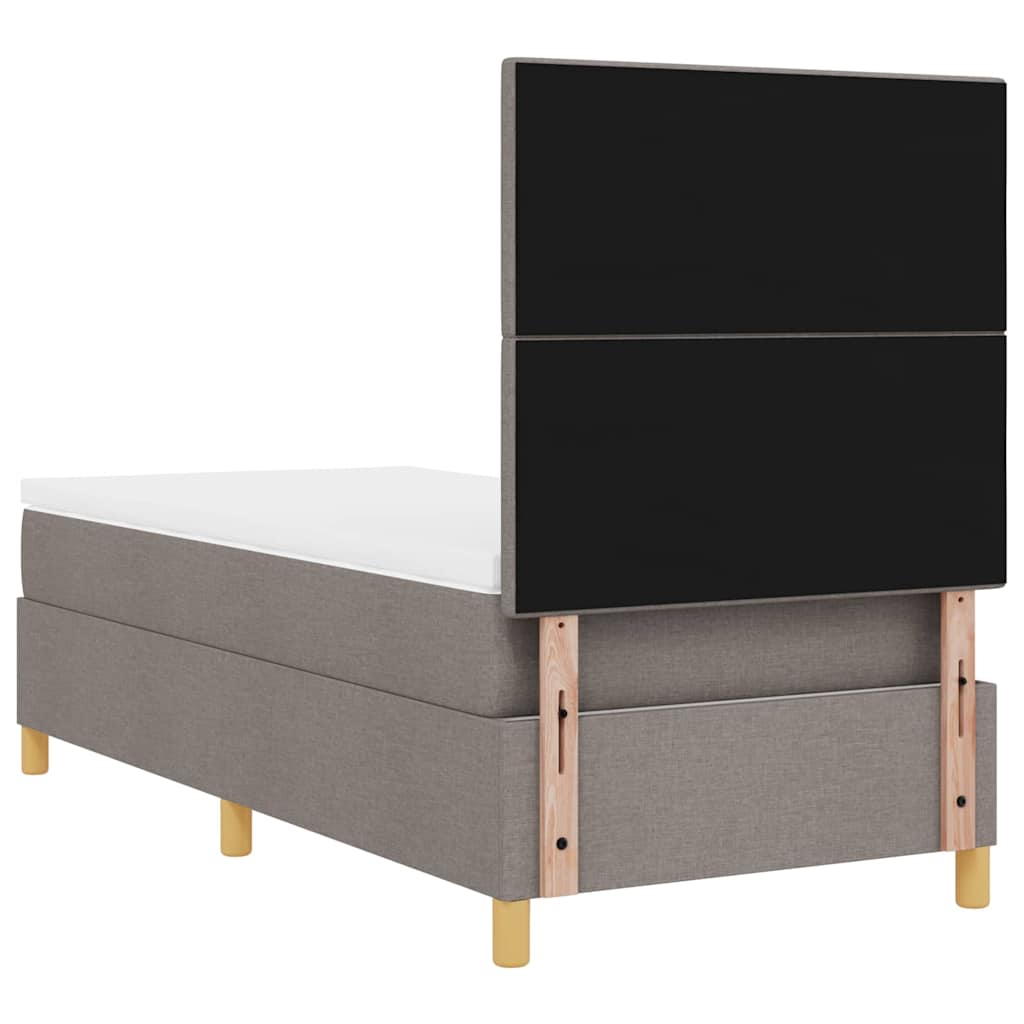 vidaXL Κρεβάτι με ελατήρια με κεφαλάρι Taupe 80 x 200 cm ύφασμα