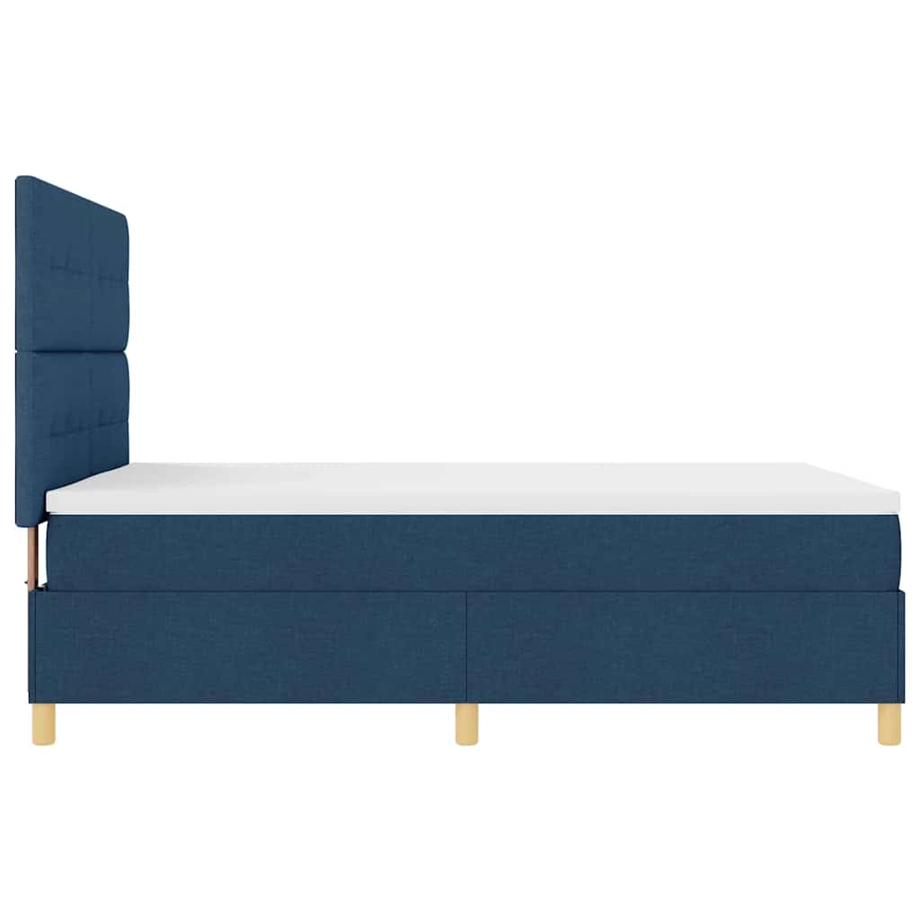 vidaXL Κρεβάτι με ελατήρια με κεφαλάρι Μπλε 160 x 200 cm ύφασμα