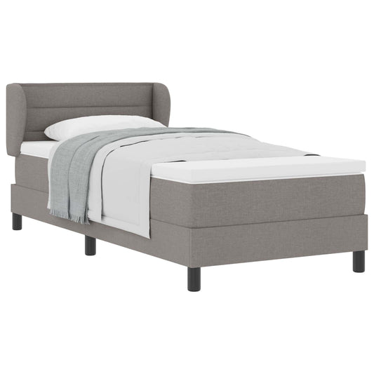 vidaXL Κρεβάτι με ελατήρια με στρώμα Taupe 80 x 200 cm ύφασμα