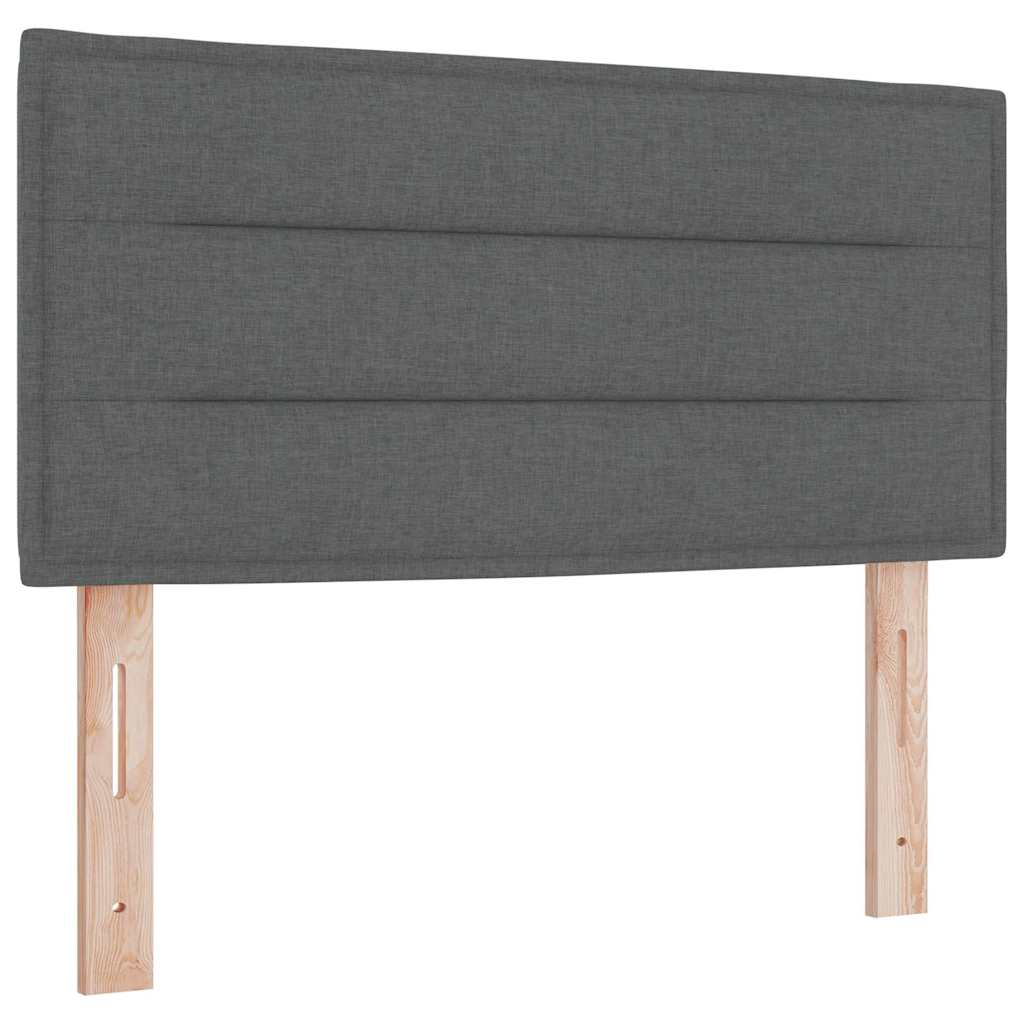 vidaXL Κρεβάτι Box Spring με Στρώμα - Σκούρο Γκρι, 90x190 εκ., Υφασμάτινο